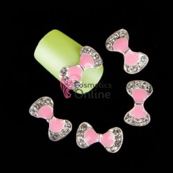 Decoratiuni 3D Metalice 098 Fundite Argintii cu Roz 
